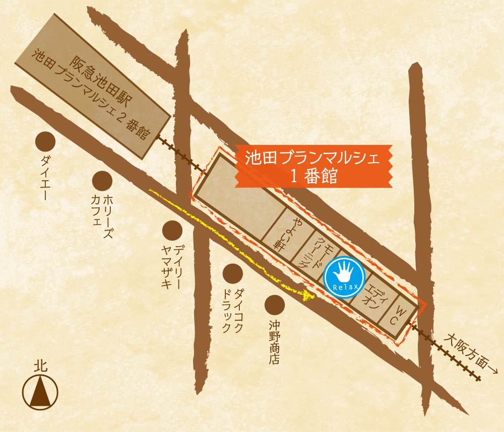 阪急池田ブランマルシェマップ